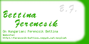 bettina ferencsik business card